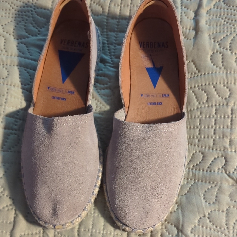Verbenas Gray Suade Espadrilles